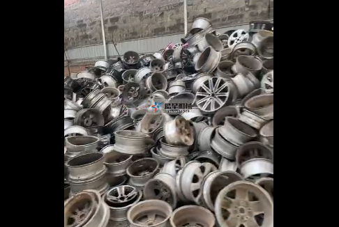 汽车轮毂香蕉污视频下载|铝合金香蕉污视频下载破碎分离厂家生产现场